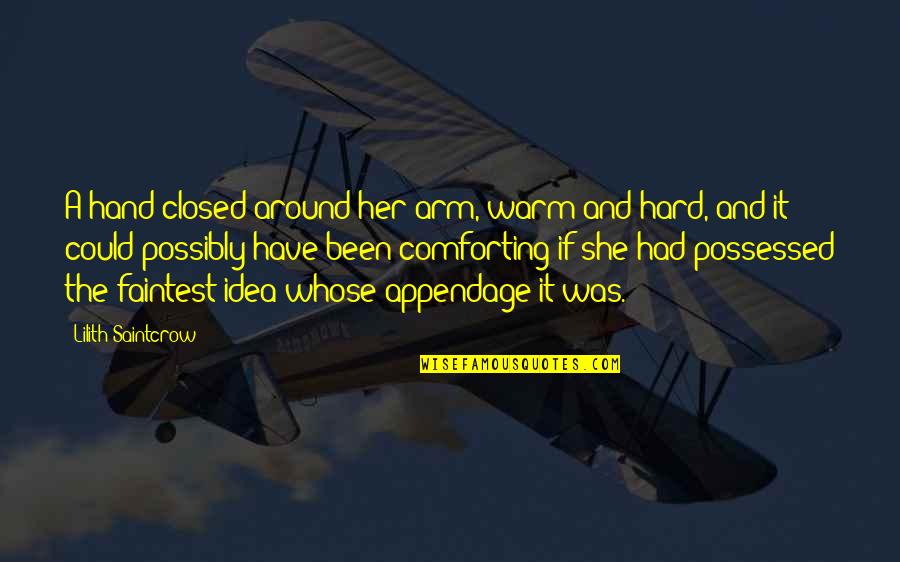 Retro Christmas Quotes By Lilith Saintcrow: A hand closed around her arm, warm and Retro Christmas Quotes By Lilith Saintcrow: A hand closed around her arm, warm and