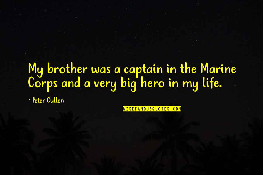 Retroceso Pelicula Quotes By Peter Cullen: My brother was a captain in the Marine