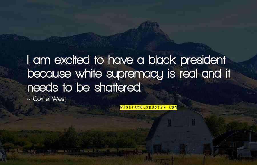 Returning Back To Home Quotes By Cornel West: I am excited to have a black president