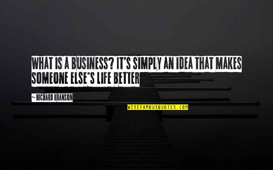 Retweet Picker Quotes By Richard Branson: What is a business? It's simply an idea