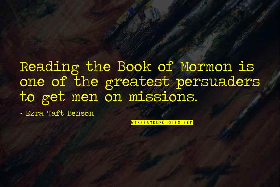Reuniones Semanales Quotes By Ezra Taft Benson: Reading the Book of Mormon is one of