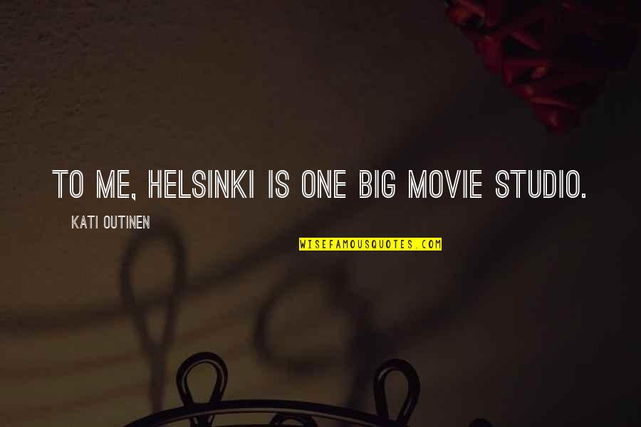 Reusable Shopping Bag Quotes By Kati Outinen: To me, Helsinki is one big movie studio.