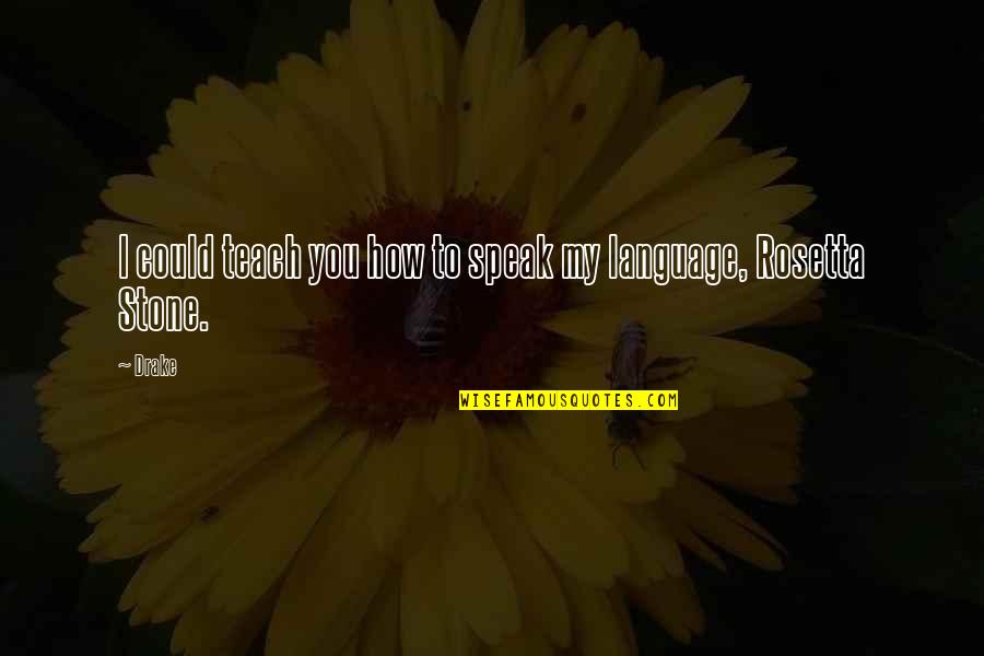 Revenge Is A Meal Best Served Cold Quotes By Drake: I could teach you how to speak my
