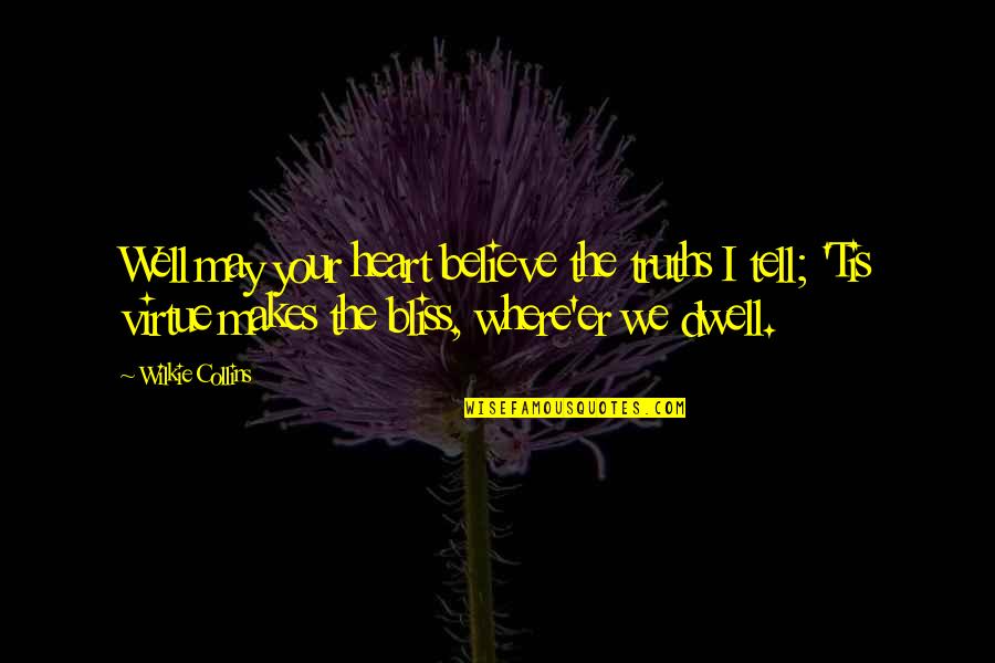 Revestimento Quotes By Wilkie Collins: Well may your heart believe the truths I Revestimento Quotes By Wilkie Collins: Well may your heart believe the truths I