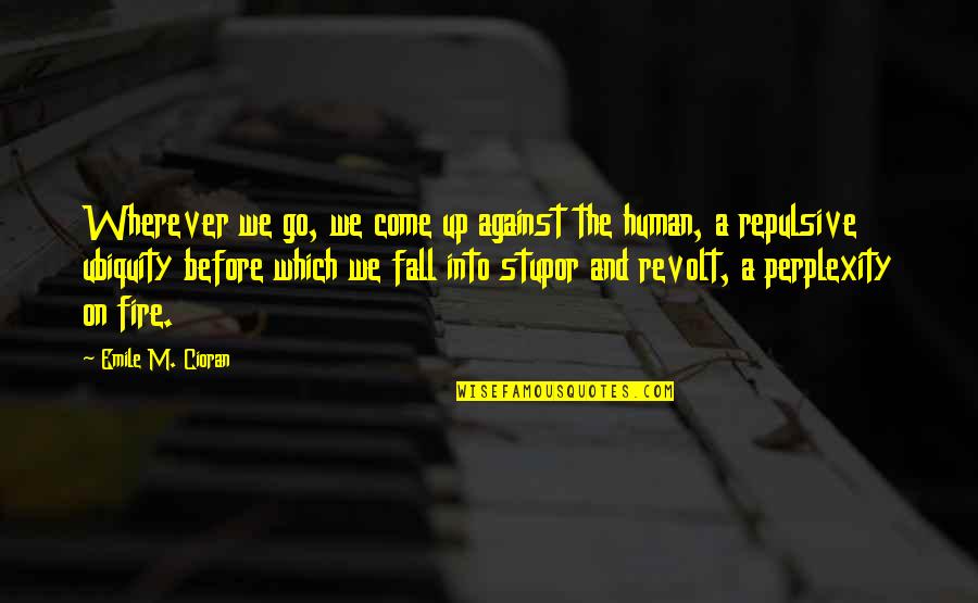 Revolt Quotes By Emile M. Cioran: Wherever we go, we come up against the Revolt Quotes By Emile M. Cioran: Wherever we go, we come up against the