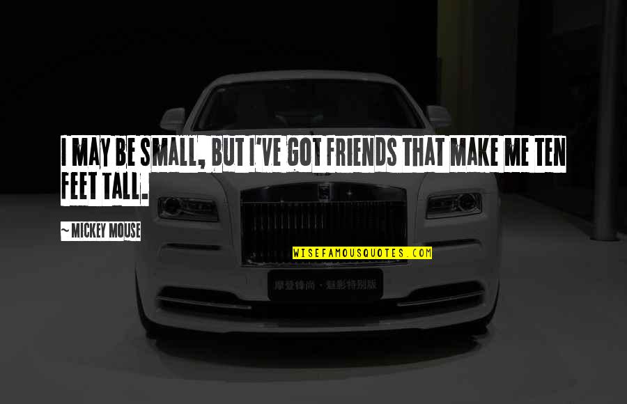 Revolucion Cientifica Quotes By Mickey Mouse: I may be small, but I've got friends