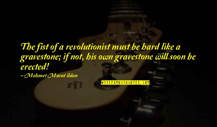 Revolutionist Quotes By Mehmet Murat Ildan: The fist of a revolutionist must be hard