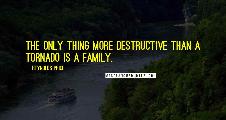 Reynolds Price quotes: The only thing more destructive than a tornado is a family.