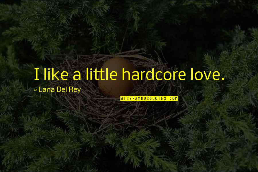 Rey's Quotes By Lana Del Rey: I like a little hardcore love. Rey's Quotes By Lana Del Rey: I like a little hardcore love.