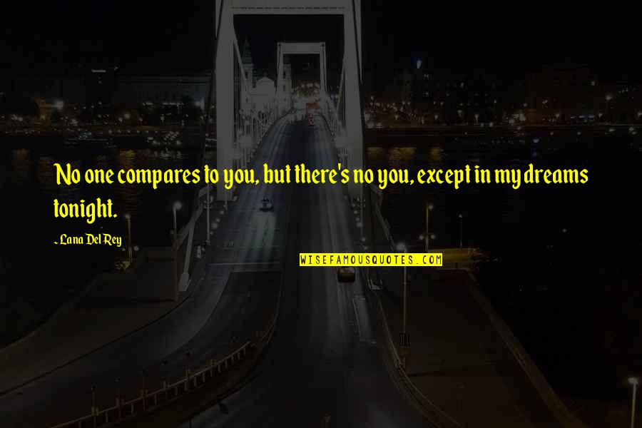 Rey's Quotes By Lana Del Rey: No one compares to you, but there's no