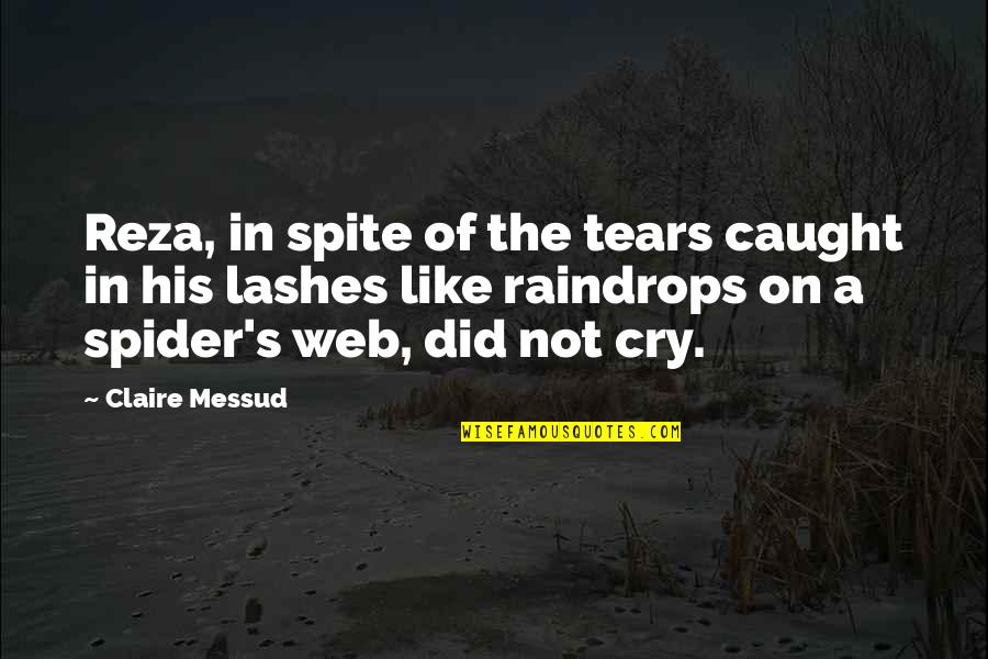 Reza Quotes By Claire Messud: Reza, in spite of the tears caught in