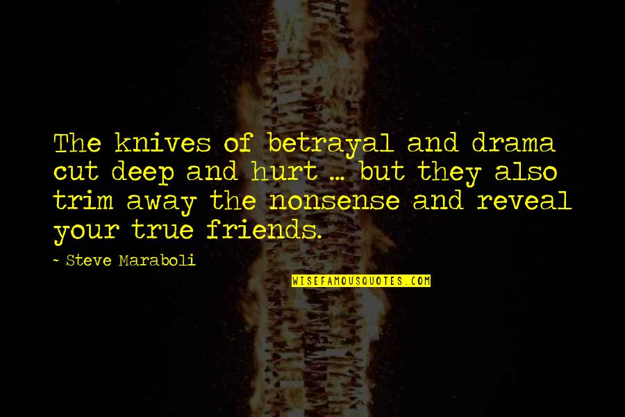 Rezvani Beast Quotes By Steve Maraboli: The knives of betrayal and drama cut deep Rezvani Beast Quotes By Steve Maraboli: The knives of betrayal and drama cut deep