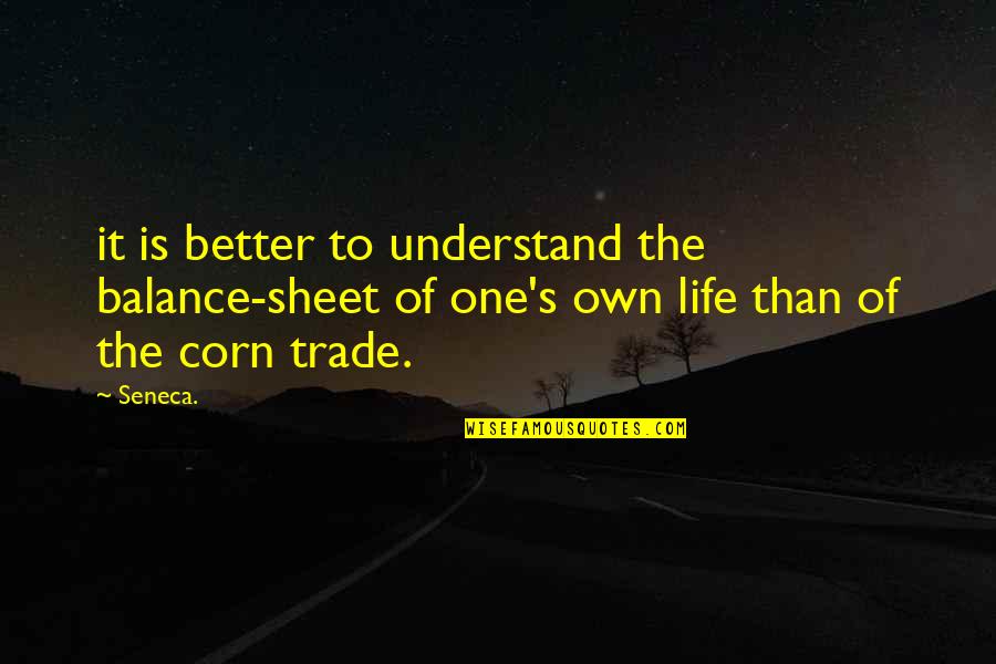 Rhapsodizing Quotes By Seneca.: it is better to understand the balance-sheet of