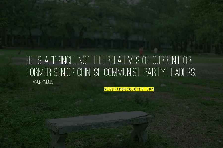 Rhoderic Mirkin Quotes By Anonymous: He is a "princeling," the relatives of current