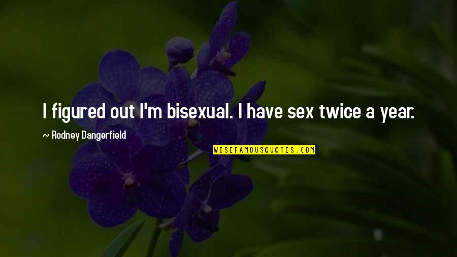 Rhyming Animal Hello Quotes By Rodney Dangerfield: I figured out I'm bisexual. I have sex