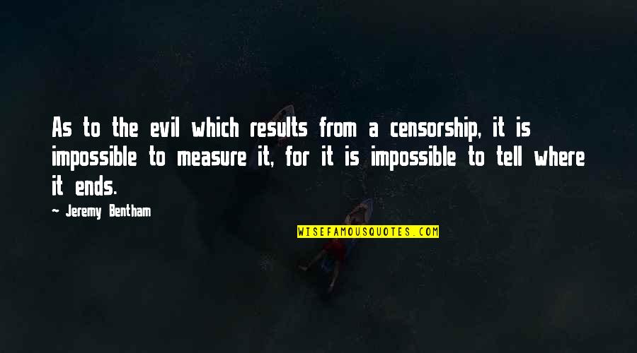 Riaad Quotes By Jeremy Bentham: As to the evil which results from a Riaad Quotes By Jeremy Bentham: As to the evil which results from a