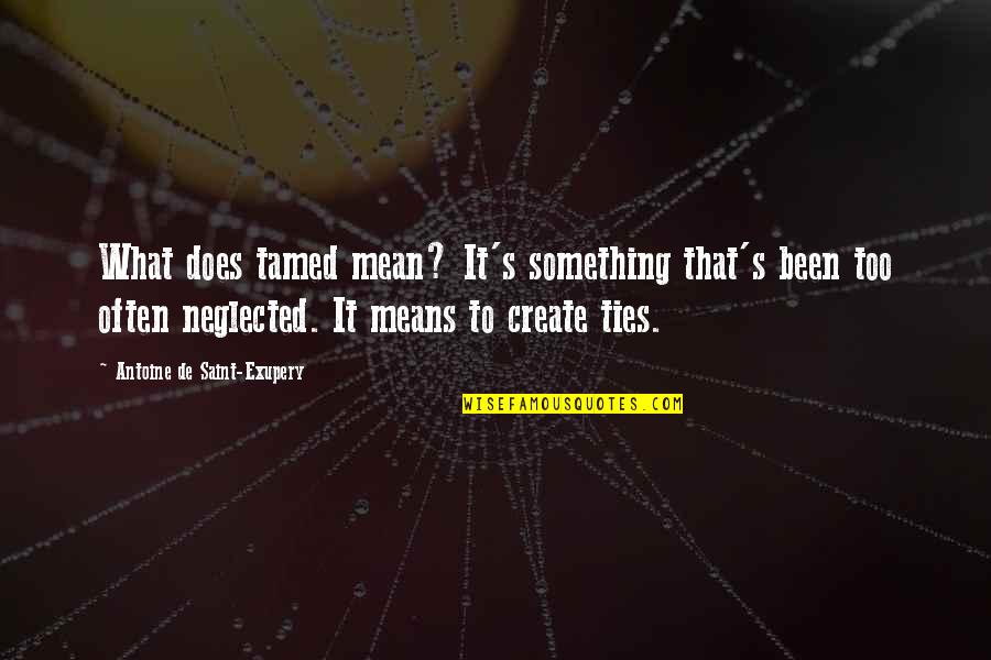 Riacho Significado Quotes By Antoine De Saint-Exupery: What does tamed mean? It's something that's been Riacho Significado Quotes By Antoine De Saint-Exupery: What does tamed mean? It's something that's been
