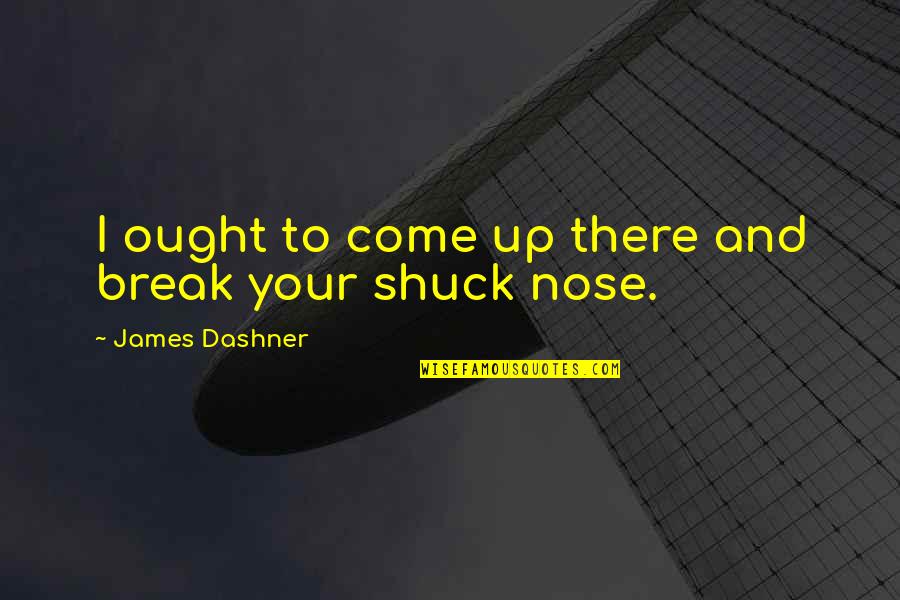 Riamh Is Cho Che Quotes By James Dashner: I ought to come up there and break Riamh Is Cho Che Quotes By James Dashner: I ought to come up there and break