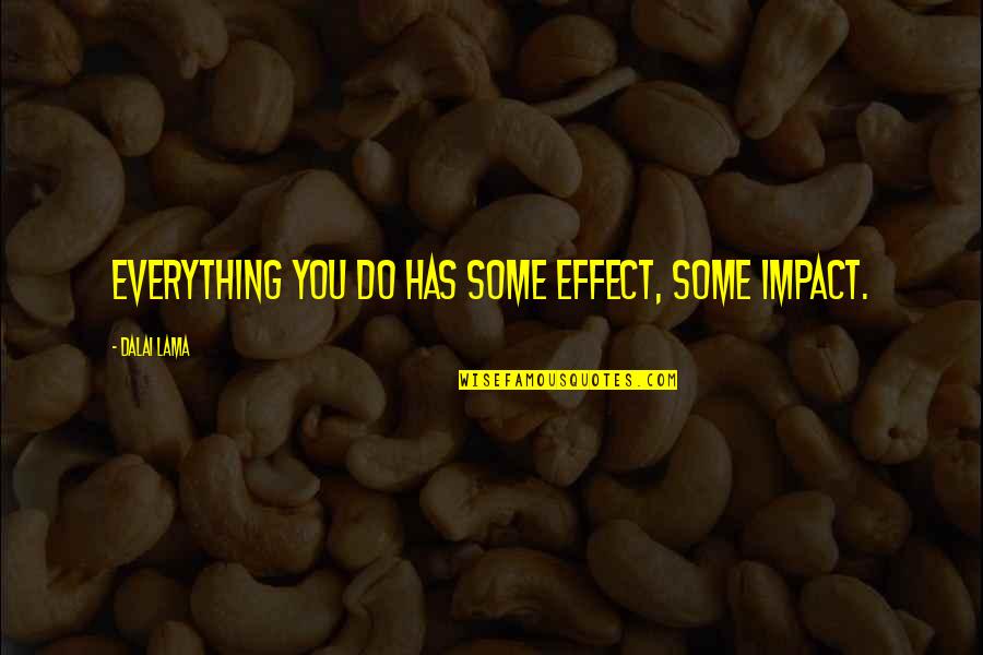 Riata Ford Quotes By Dalai Lama: Everything you do has some effect, some impact.
