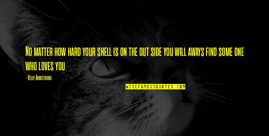 Ribaldo Audace Quotes By Kelly Armstrong: No matter how hard your shell is on Ribaldo Audace Quotes By Kelly Armstrong: No matter how hard your shell is on