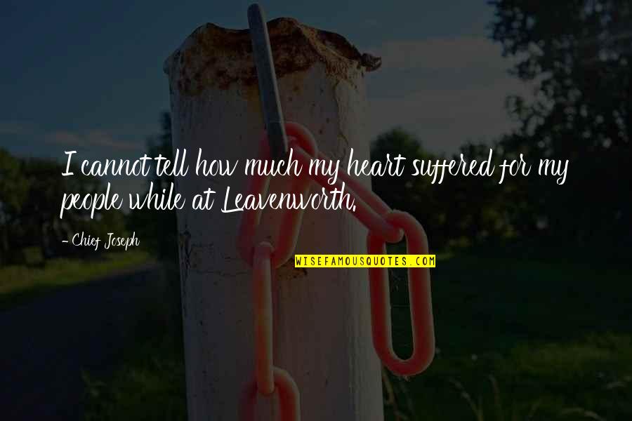 Ribollita Pronunciation Quotes By Chief Joseph: I cannot tell how much my heart suffered