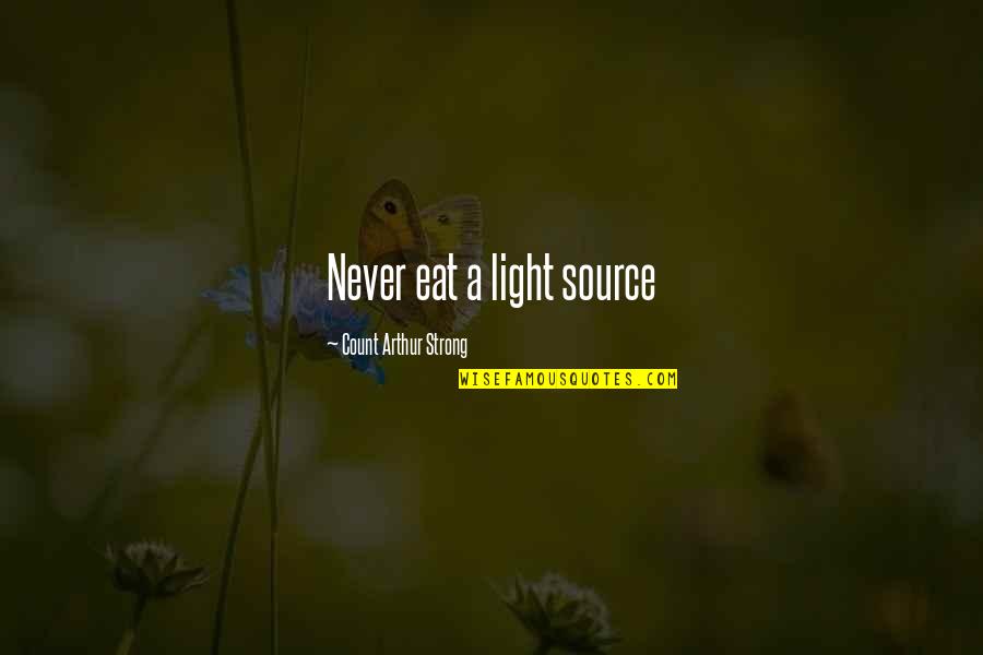 Ribs Tattoos Quotes By Count Arthur Strong: Never eat a light source