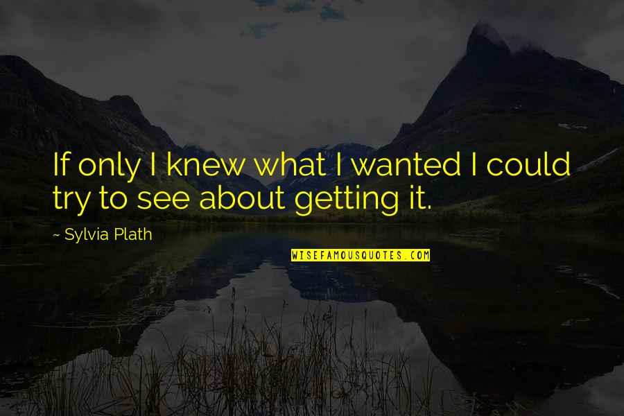 Ricart Used Car Quotes By Sylvia Plath: If only I knew what I wanted I