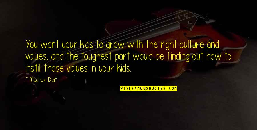 Ricatto In Spagnolo Quotes By Madhuri Dixit: You want your kids to grow with the