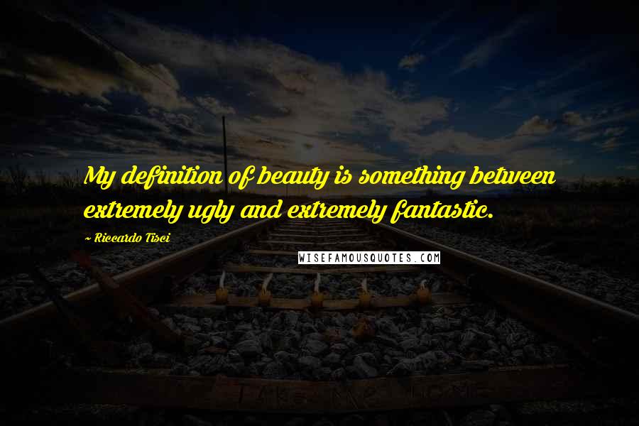 Riccardo Tisci quotes: My definition of beauty is something between extremely ugly and extremely fantastic.