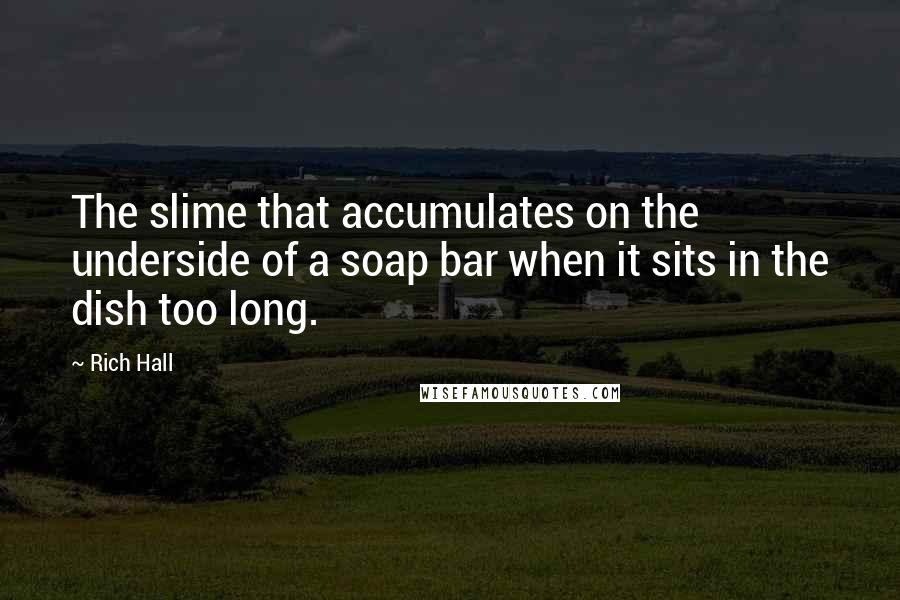 Rich Hall quotes: The slime that accumulates on the underside of a soap bar when it sits in the dish too long.