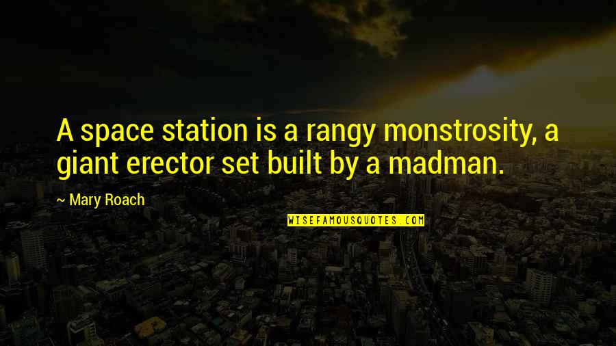 Rich Miner Quotes By Mary Roach: A space station is a rangy monstrosity, a