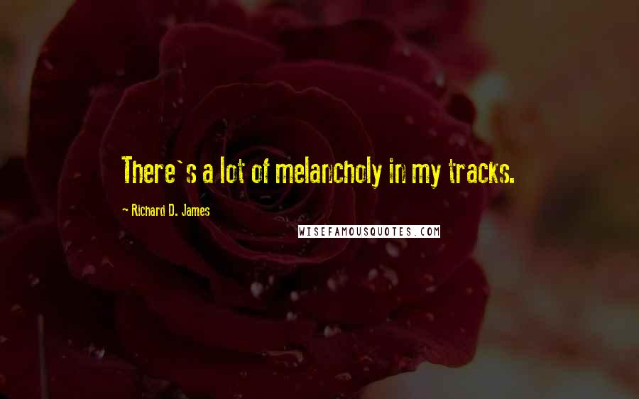 Richard D. James quotes: There's a lot of melancholy in my tracks.