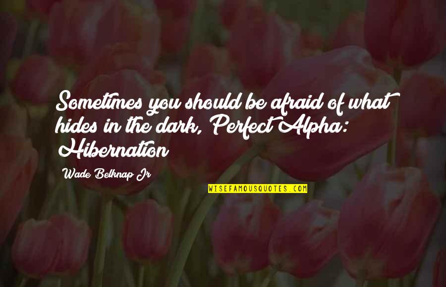 Richard Dawkins Meaning Of Life Quotes By Wade Belknap Jr: Sometimes you should be afraid of what hides Richard Dawkins Meaning Of Life Quotes By Wade Belknap Jr: Sometimes you should be afraid of what hides
