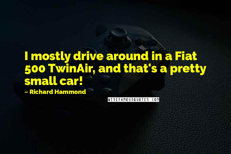 Richard Hammond quotes: I mostly drive around in a Fiat 500 TwinAir, and that's a pretty small car!