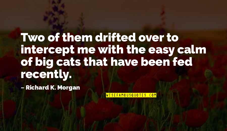Richard K Morgan Quotes By Richard K. Morgan: Two of them drifted over to intercept me