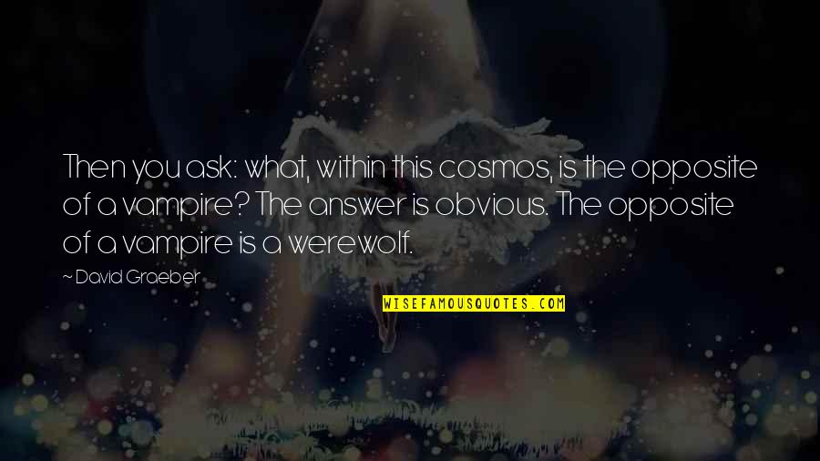 Richard Schechner Quotes By David Graeber: Then you ask: what, within this cosmos, is Richard Schechner Quotes By David Graeber: Then you ask: what, within this cosmos, is