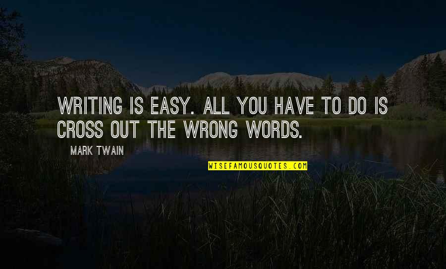 Richard Swinburne Quotes By Mark Twain: Writing is easy. All you have to do