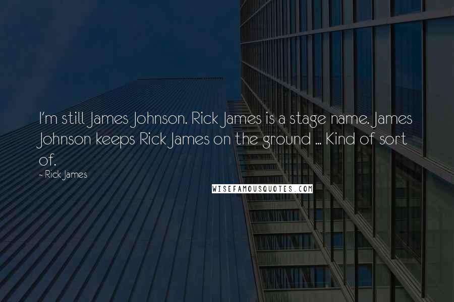 Rick James quotes: I'm still James Johnson. Rick James is a stage name. James Johnson keeps Rick James on the ground ... Kind of sort of.