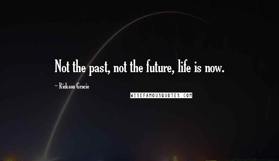 Rickson Gracie quotes: Not the past, not the future, life is now.