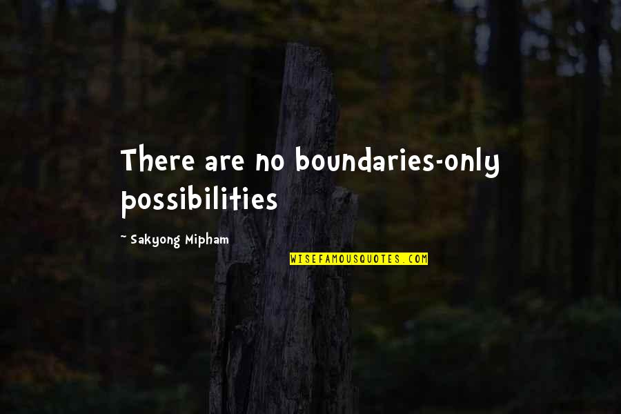 Ricordare In Inglese Quotes By Sakyong Mipham: There are no boundaries-only possibilities Ricordare In Inglese Quotes By Sakyong Mipham: There are no boundaries-only possibilities