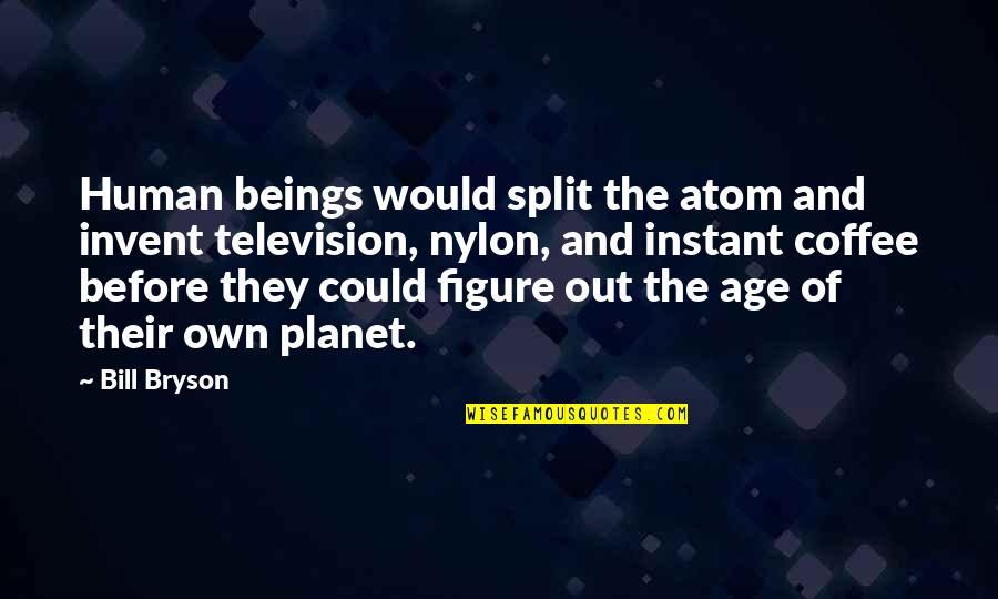 Rideau Carleton Quotes By Bill Bryson: Human beings would split the atom and invent Rideau Carleton Quotes By Bill Bryson: Human beings would split the atom and invent