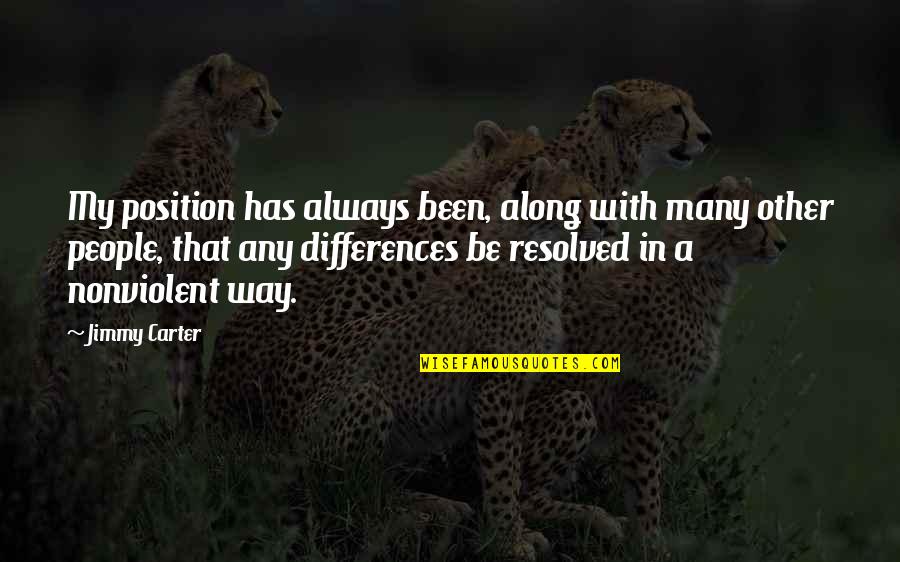 Ridehermes Quotes By Jimmy Carter: My position has always been, along with many Ridehermes Quotes By Jimmy Carter: My position has always been, along with many