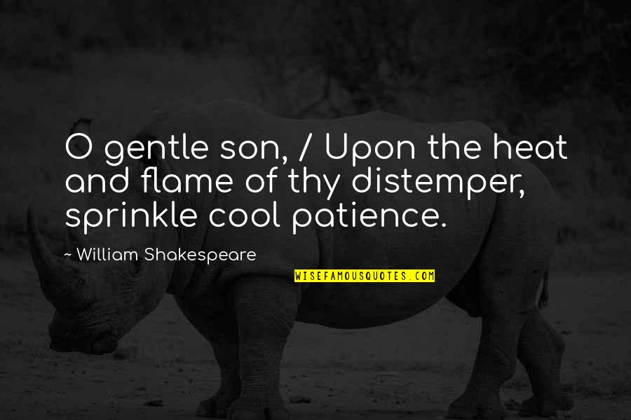 Ridiculing Religion Quotes By William Shakespeare: O gentle son, / Upon the heat and