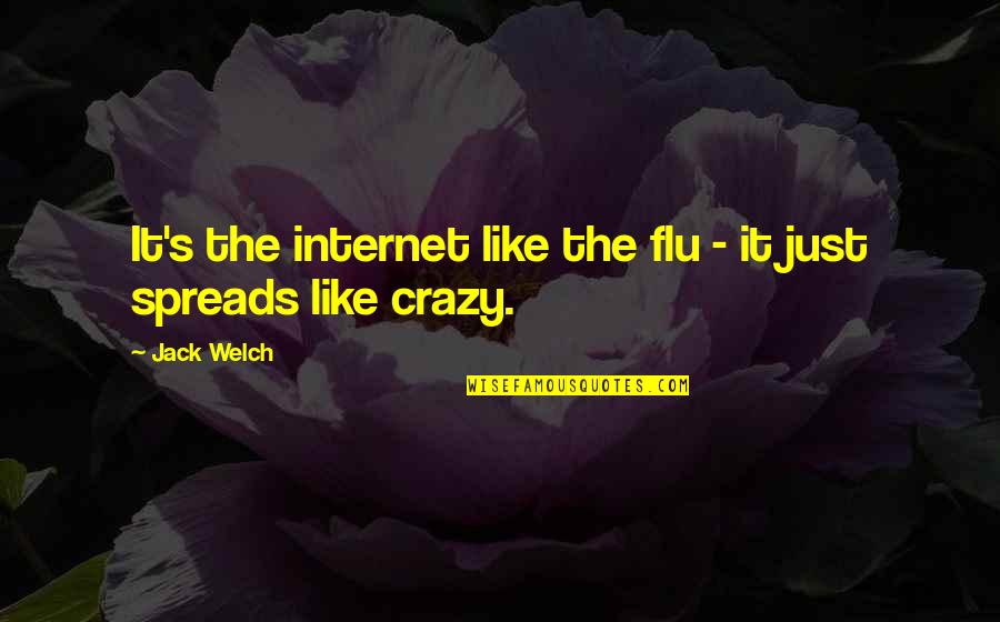 Ridiculously Inspiring Quotes By Jack Welch: It's the internet like the flu - it