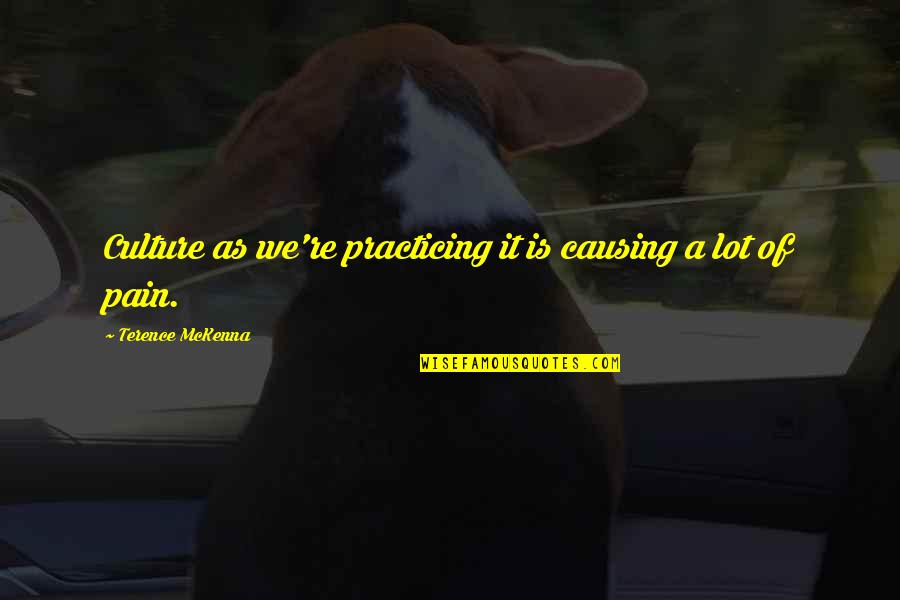 Riding Motorcycle In Rain Quotes By Terence McKenna: Culture as we're practicing it is causing a Riding Motorcycle In Rain Quotes By Terence McKenna: Culture as we're practicing it is causing a