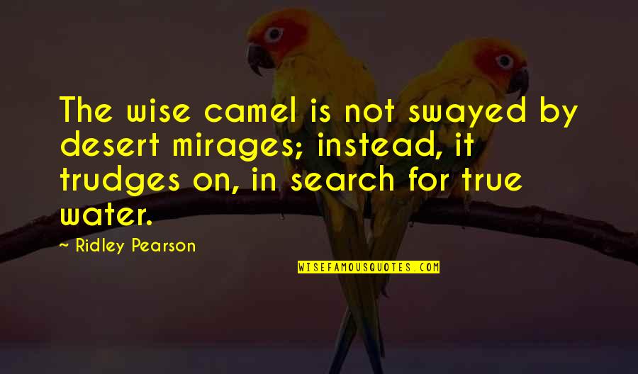Ridley Pearson Quotes By Ridley Pearson: The wise camel is not swayed by desert Ridley Pearson Quotes By Ridley Pearson: The wise camel is not swayed by desert