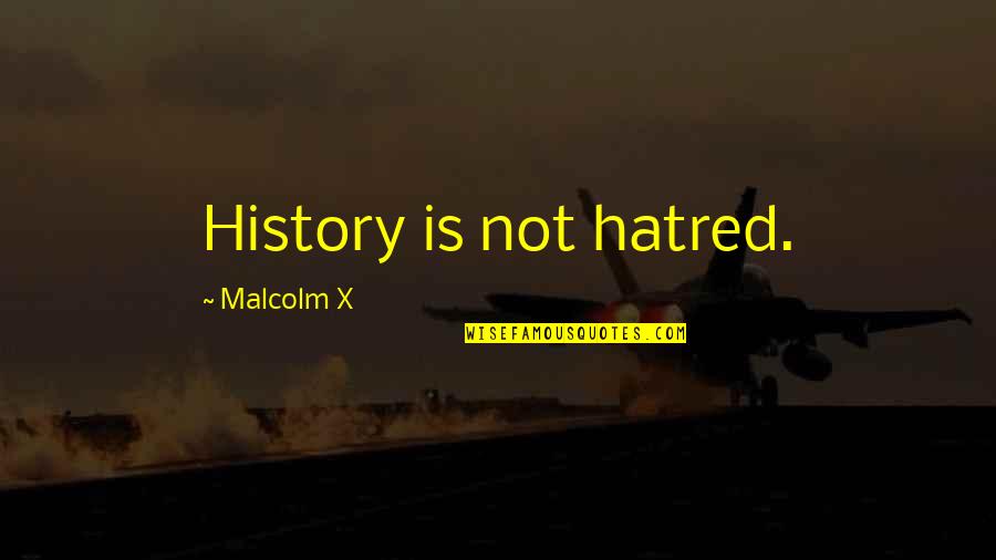 Ridzik And Ridzik Quotes By Malcolm X: History is not hatred.
