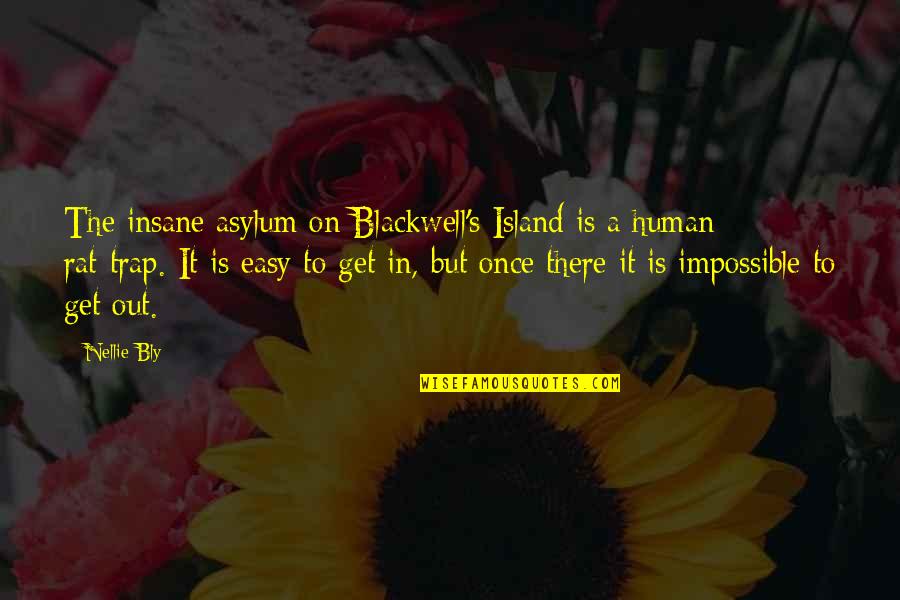 Riegelman Quotes By Nellie Bly: The insane asylum on Blackwell's Island is a