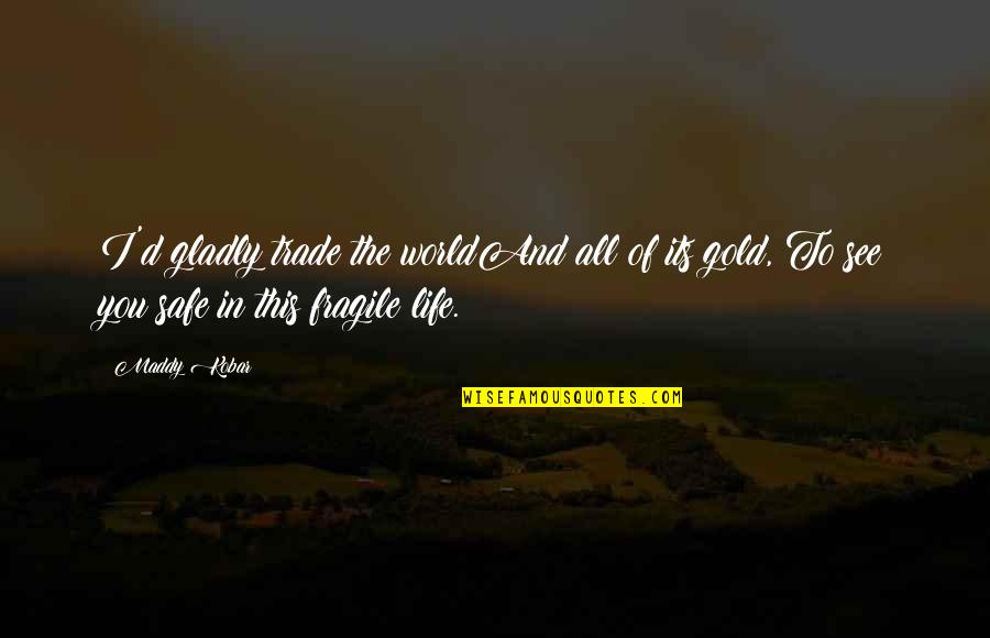 Riegler Robert Quotes By Maddy Kobar: I'd gladly trade the worldAnd all of its