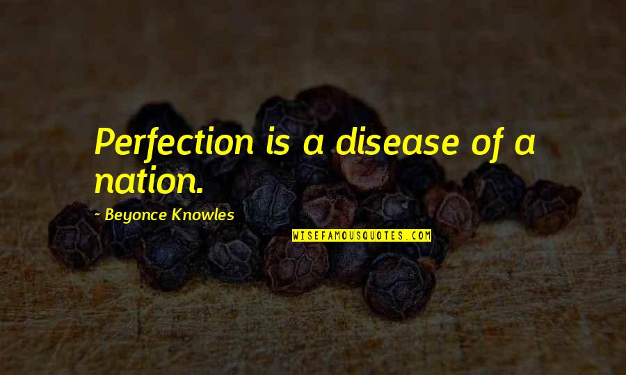 Rietumu Quotes By Beyonce Knowles: Perfection is a disease of a nation.